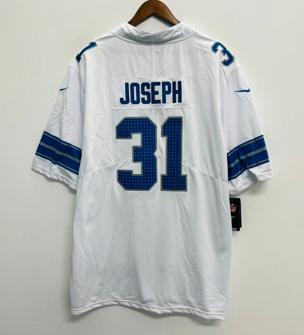 Kerby Joseph Detroit Lions Official NFL Nike Jersey White