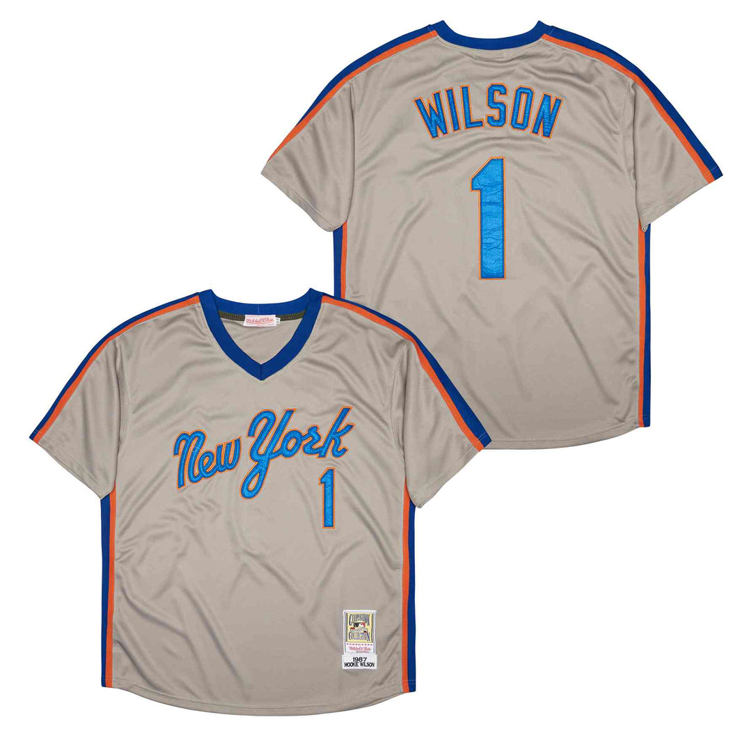 Mookie Wilson New York Mets Jersey Mitchell & Ness gray