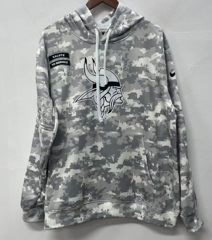 Minnesota Vikings 2024 Official Nike Salute to Service hoodie