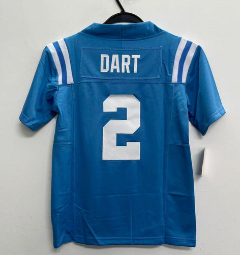 Jaxson Dart YOUTH KIDS Ole Miss Rebels Official NCAA Nike Jersey blue