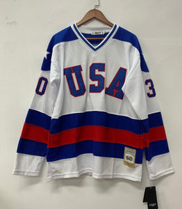 Jim Craig 1980 USA Olympic Hockey Jersey Miracle Movie