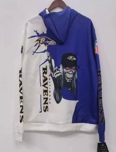 Baltimore Ravens skeleton light weight hoodie