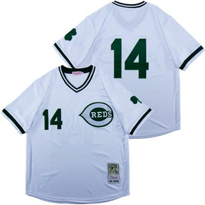 Pete Rose Cincinnati Reds Jersey Mitchel & Ness St. Paddy’s Patrick’s Day