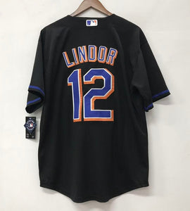 Francisco Lindor New York Mets Official MLB Jersey Nike black