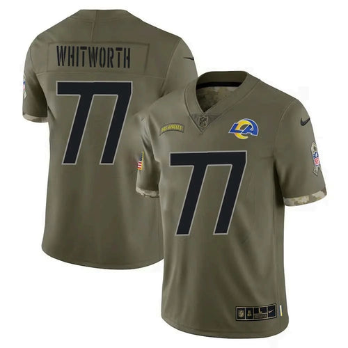 Andrew Whitworth Los Angeles Rams Official NFL NIKE Salute to Service Jersey
