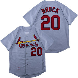 Lou Brock St. Louis Cardinals Jersey 1967 Mitchell & Ness