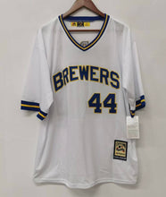 Hank Aaron Milwaukee Brewers Jersey Mitchell & Ness white