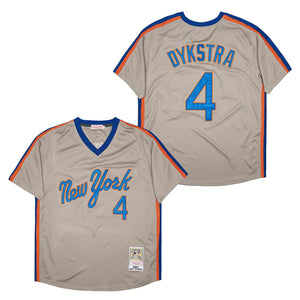 Len Lenny Dykstra New York Mets Jersey Mitchell & Ness gray