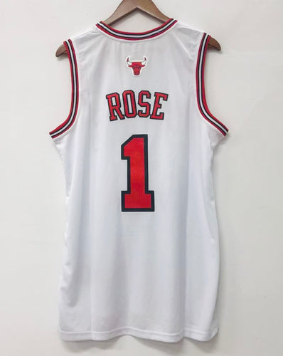 Derrick Rose Chicago Bulls Official NBA Adidas Jersey White
