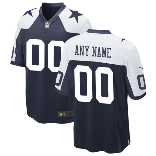 Any name & Number customized Dallas Cowboys Official NFL Nike Alternate Jersey