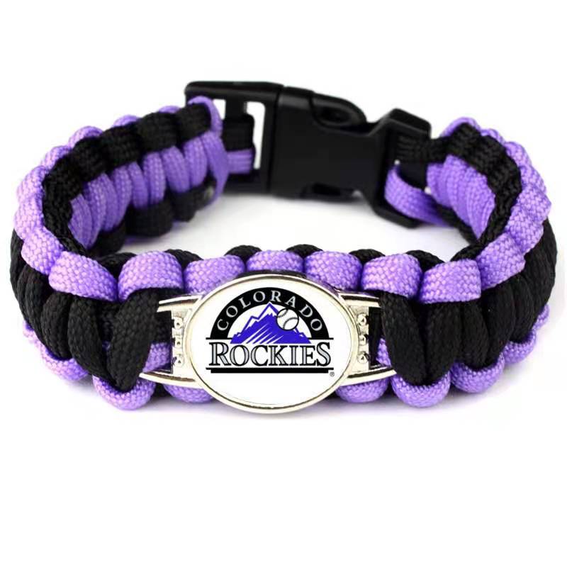 Colorado Rockies snap clasp bracelet