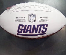 New York Giants Full Size logo Autograph Signature Football