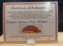 Russell Wilson Autographed Pittsburgh Steelers Mini Helmet with COA