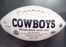Dallas Cowboys Full Size logo Autograph Signature Football