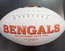 Cincinnati Bengals Full Size logo Autograph Signature Football