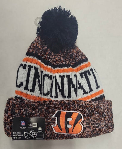 Cincinnati Bengals NFL New Era winter Hat with Pom Pom