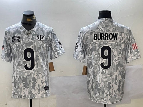 Joe Burrow Cincinnati Bengals 2024 Nike NFL Salute to Service Jersey