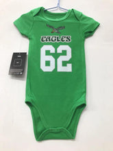 Philadelphia Eagles Jason Kelce Kelly Green baby onesie creeper snap suit b/t