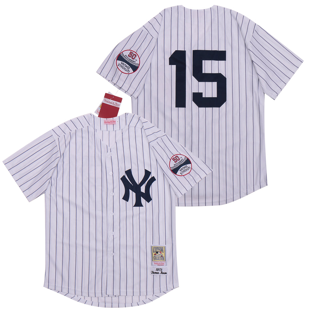 Thurman Munson New York Yankees Jersey pinstripes Mitchell & Ness 1973