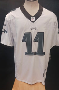 A.J. Brown autographed Philadelphia Eagles white Nike jersey COA photo signing