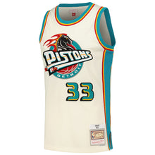 Grant Hill Detroit Pistons YOUTH KIDS Official NBA Mitchell & Ness Jersey cream color
