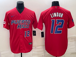 Francisco Lindor Puerto Rico Jersey Nike Red