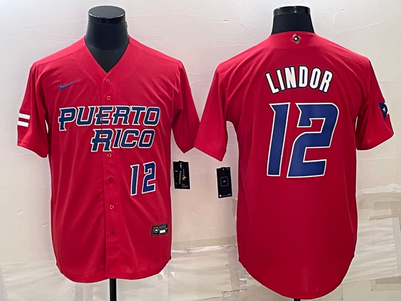 Francisco Lindor Puerto Rico Jersey Nike Red