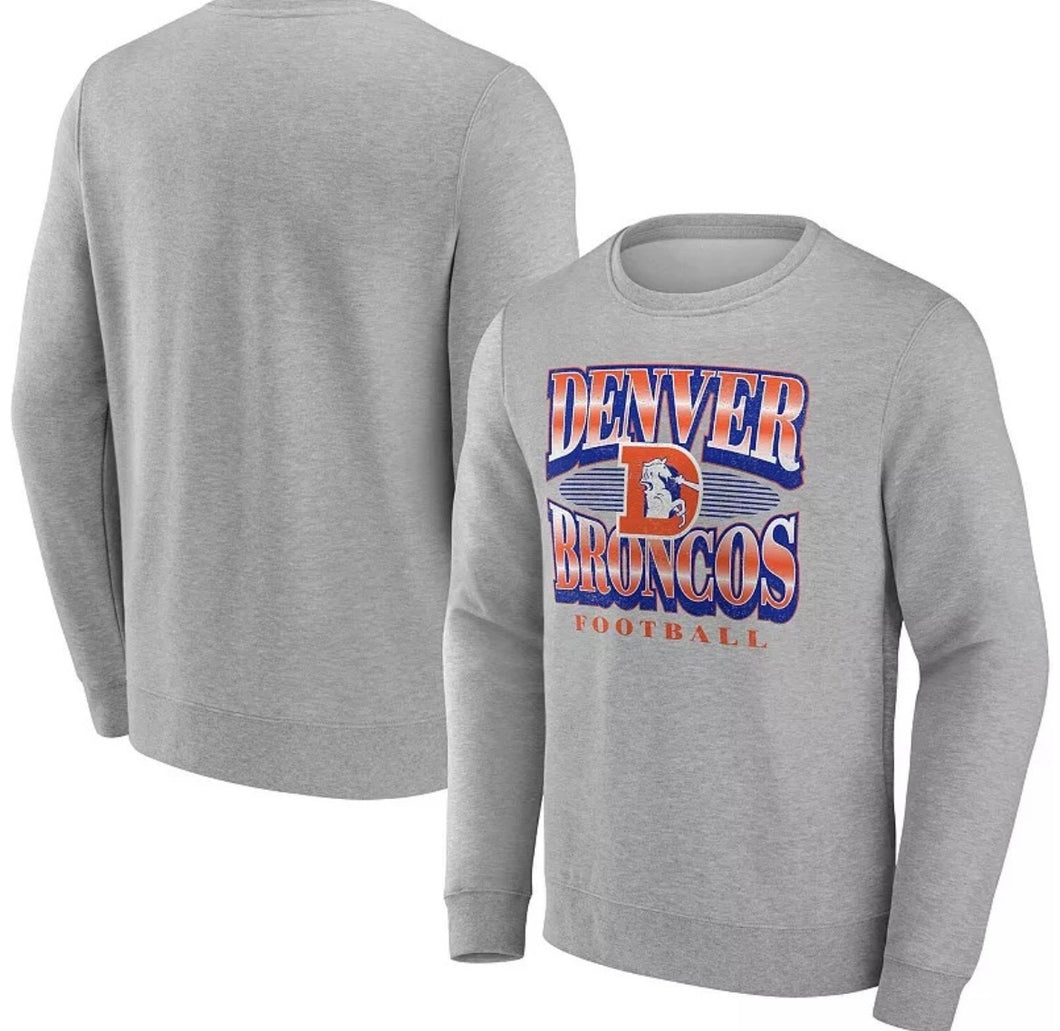 Denver Broncos Retro throwback logo Official NFL crewneck sweatshirt