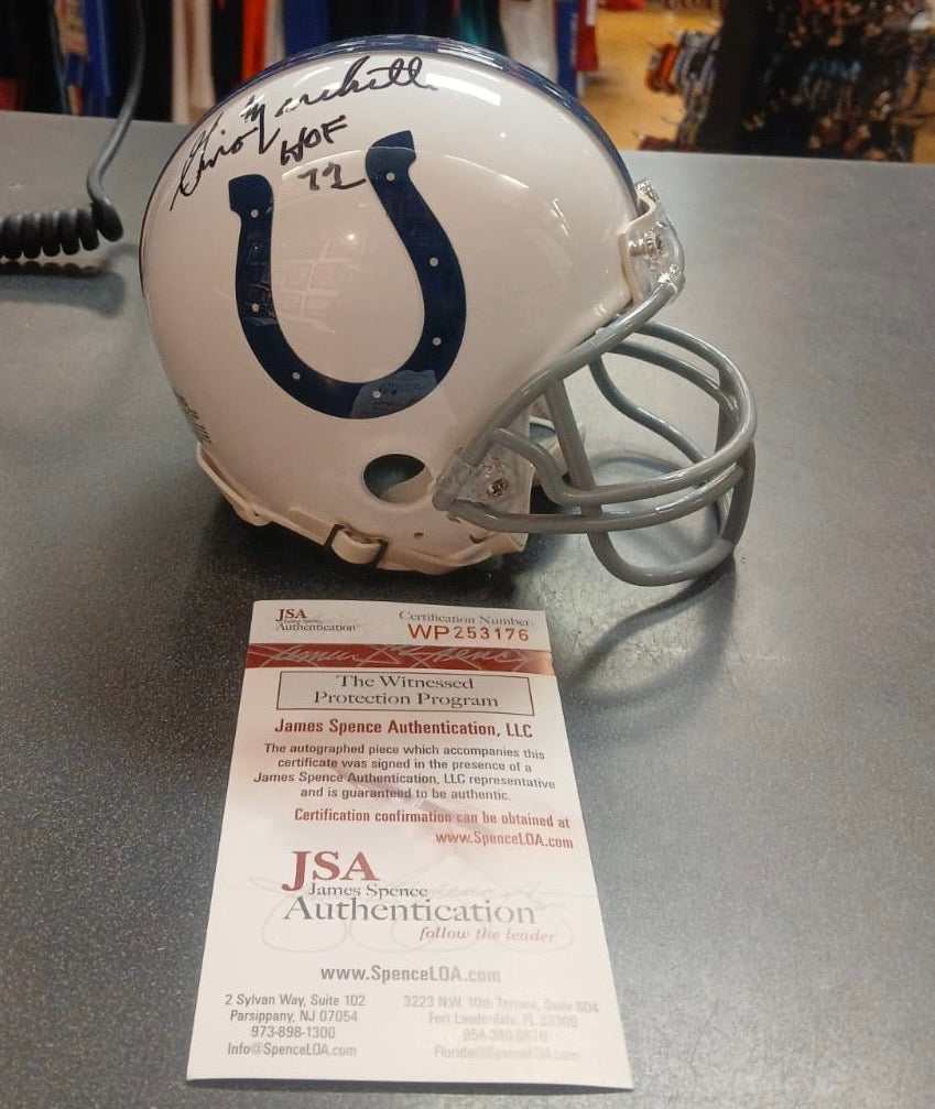 Gino Marchetti Autographed Baltimore Colts Mini Helmet with JSA COA