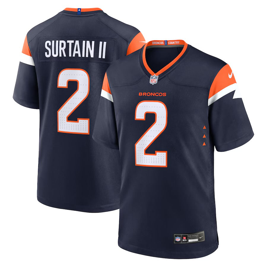 Patrick Surtain II Denver Broncos 2024 NFL NIKE Jersey blue