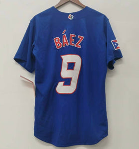 Javier Báez Puerto Rico jersey Nike Blue