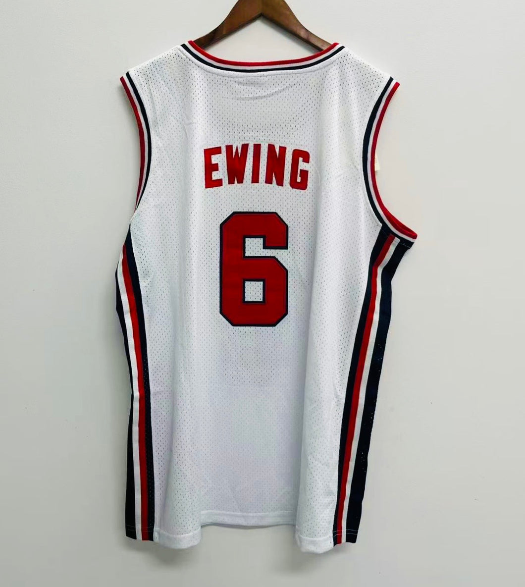 Patrick Ewing USA Olympic Basketball Jersey Mitchell & Ness white