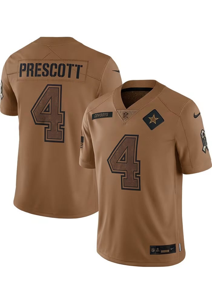Any name & Number customized Dallas Cowboys Official NFL Nike Salute to Service Jersey