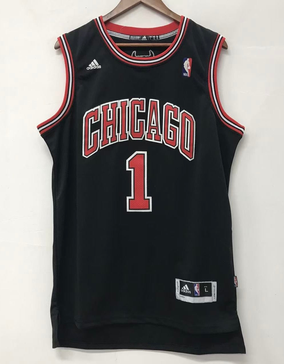 Derrick Rose Chicago Bulls Official NBA Adidas Jersey black