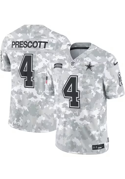 Dak Prescott Dallas Cowboys Official NFL Nike military salute to service Jersey
