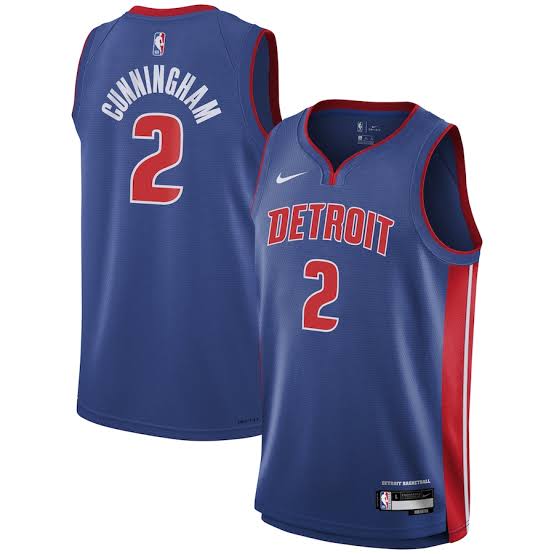 Cade Cunningham Detroit Pistons Official NBA Nike Jersey blue