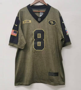 Steve Young San Francisco 49ers military salute to service Jersey