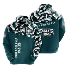 Philadelphia Eagles color camouflage light weight hoodie