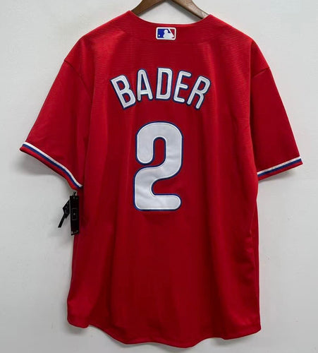 Harrison Bader Philadelphia Phillies Official MLB Nike Jersey Red