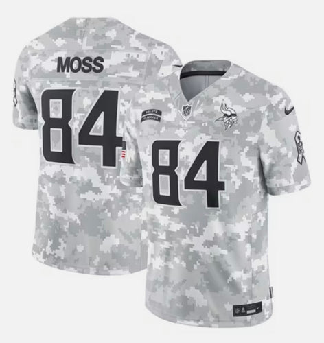 Any name & Number customized Minnesota Vikings Official NFL Nike Salute to Service jersey