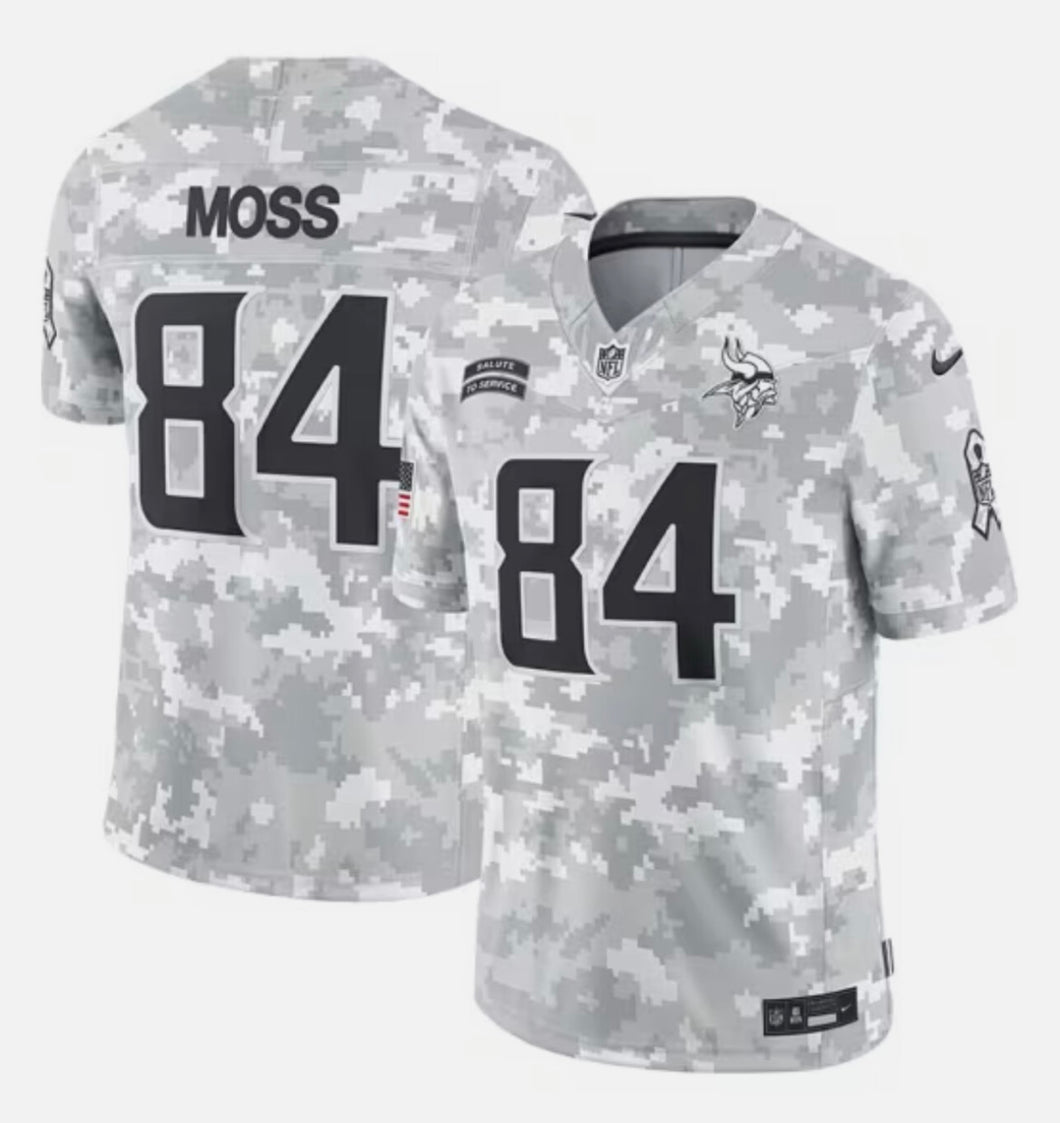 Any name & Number customized Minnesota Vikings Official NFL Nike Salute to Service jersey