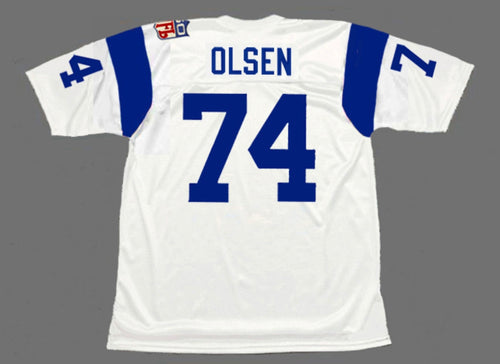 Merlin Olsen 1969 Los Angeles Rams NFL Mitchell & Ness Jersey white