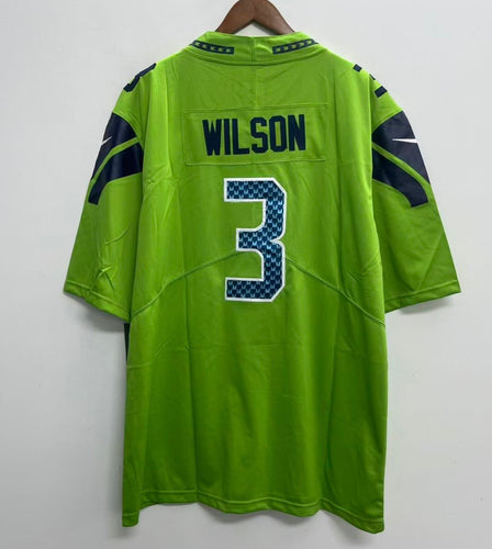 Russell Wilson Seattle Seahawks Official NFL Jersey Nike neon green