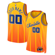 Choose Any NAME and NUMBER customized Charlotte Hornets Official NBA Jordan brand Jersey Orange