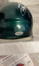 Saquon Barkley Autographed Philadelphia Eagles Mini Helmet with COA Photo signing