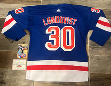 Henrik Lundqvist New York Rangers autographed jersey COA Photo Signing