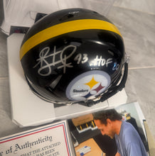 Troy Polamalu Pittsburgh Steelers Autographed Mini Helmet with COA Photo signing