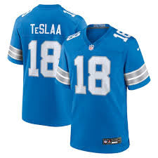 Isaac TeSlaa Detroit Lions Official NFL Nike Jersey Blue