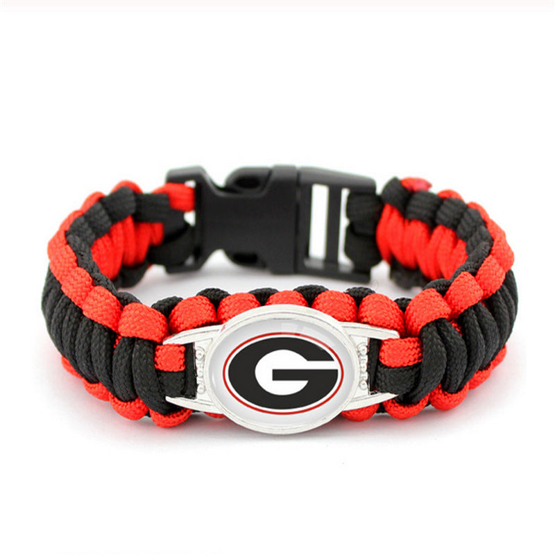 Georgia Bulldogs snap clasp bracelet