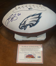Saquon Barkley Autographed Philadelphia Eagles Logo Football with COA